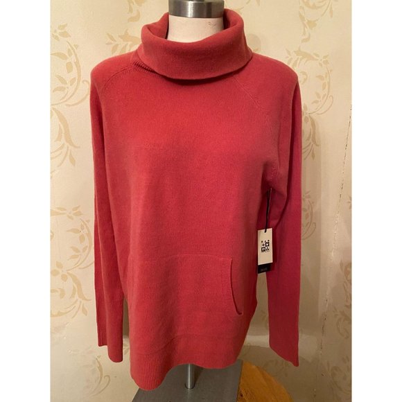 NWT Max Studio 100% Cashmere PInk Sweater Ladies L - Picture 1 of 3